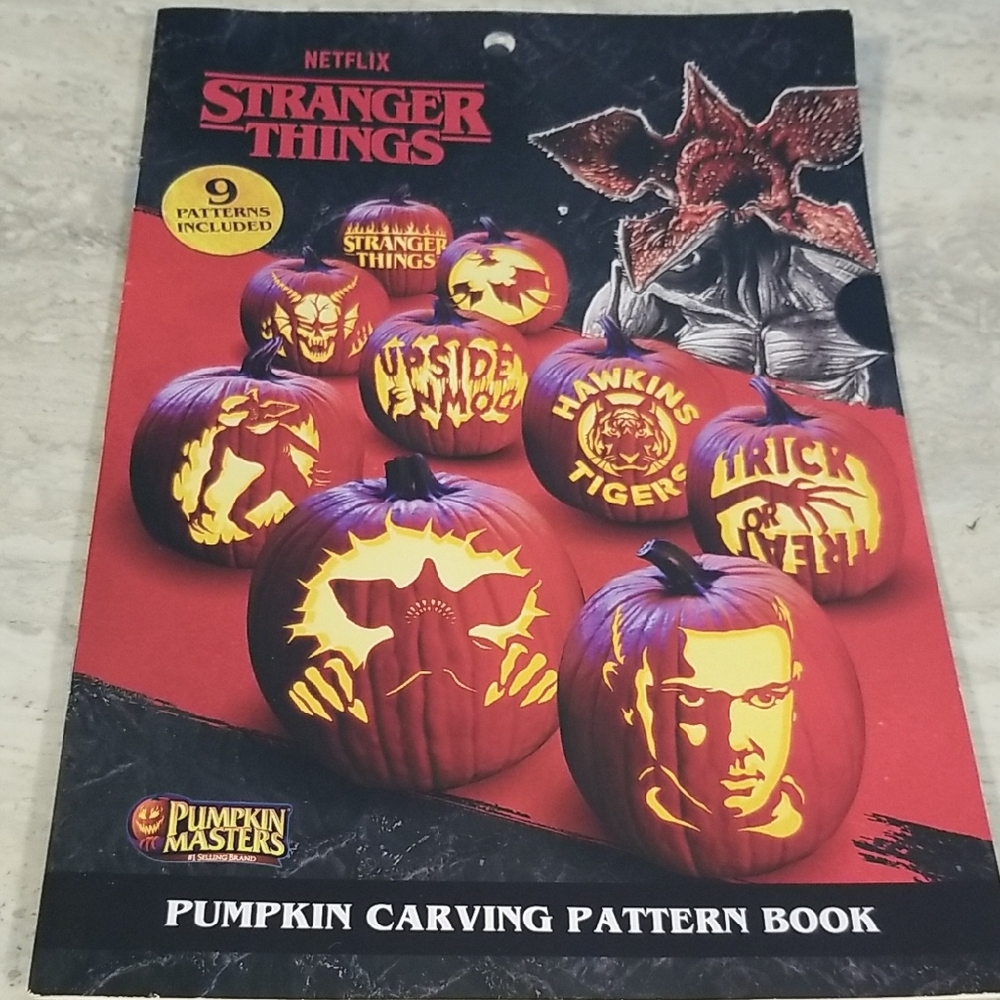 Stranger Things Pumpkin Carving Pattern Book New